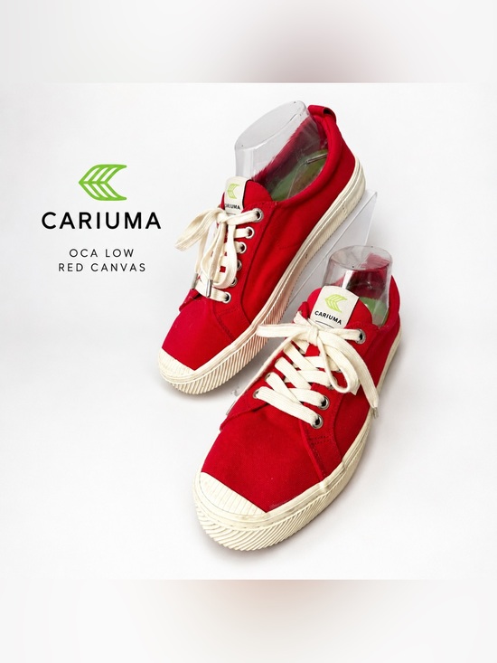 Cariuma Shoes - Cariuma OCA Low Red Canvas Sneakers Women’s 9.5 Sustainable Casual Shoes